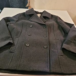DK Charcoal Cashmere Blend St. John's Bay Peacoat 3X BRAND NEW